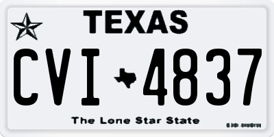 TX license plate CVI4837