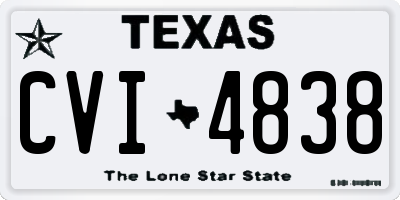 TX license plate CVI4838
