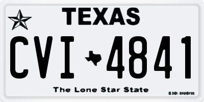TX license plate CVI4841