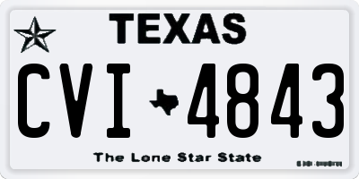 TX license plate CVI4843