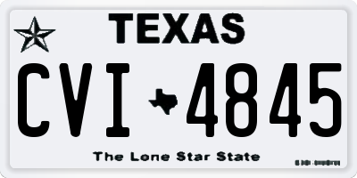 TX license plate CVI4845