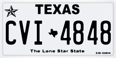 TX license plate CVI4848