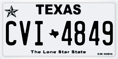 TX license plate CVI4849