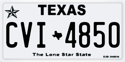 TX license plate CVI4850