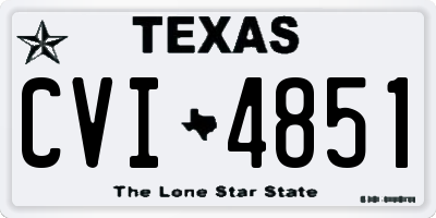 TX license plate CVI4851