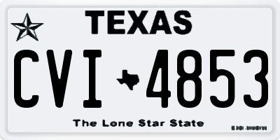 TX license plate CVI4853