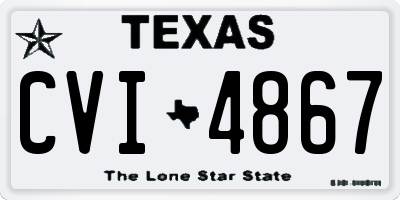 TX license plate CVI4867