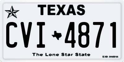 TX license plate CVI4871