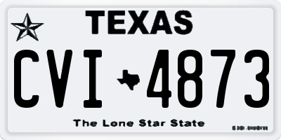 TX license plate CVI4873