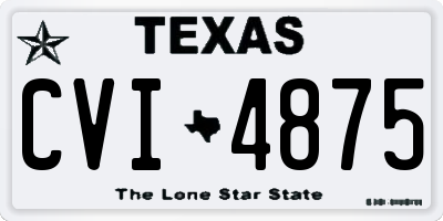 TX license plate CVI4875