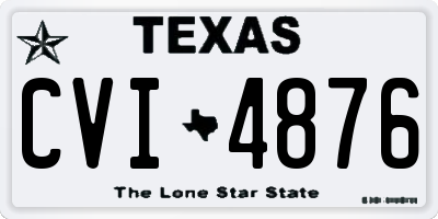 TX license plate CVI4876