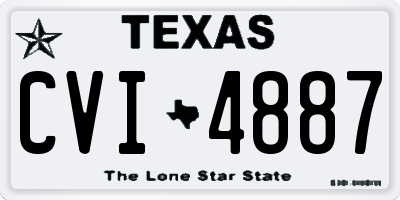 TX license plate CVI4887
