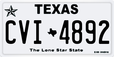 TX license plate CVI4892