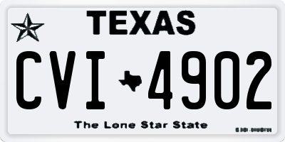 TX license plate CVI4902
