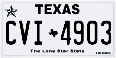 TX license plate CVI4903