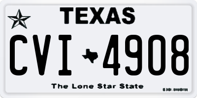 TX license plate CVI4908