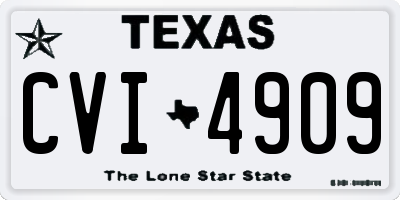 TX license plate CVI4909