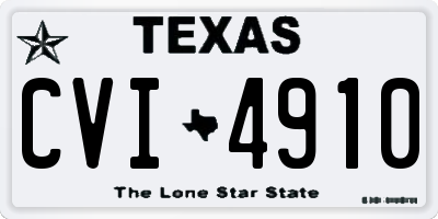 TX license plate CVI4910
