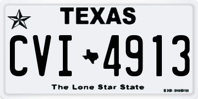 TX license plate CVI4913