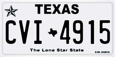 TX license plate CVI4915