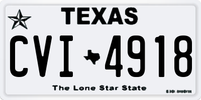 TX license plate CVI4918