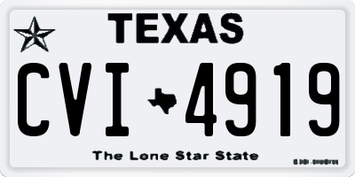 TX license plate CVI4919