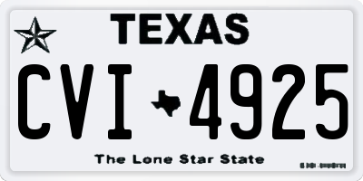 TX license plate CVI4925