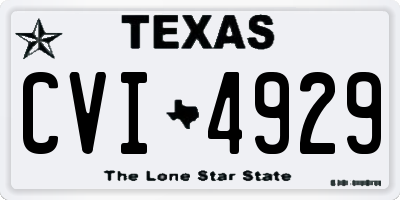 TX license plate CVI4929