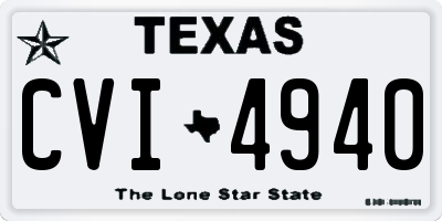 TX license plate CVI4940