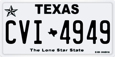 TX license plate CVI4949