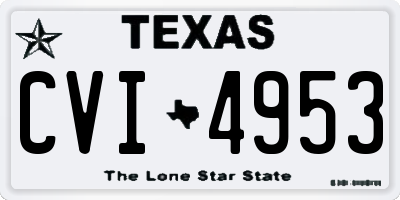 TX license plate CVI4953