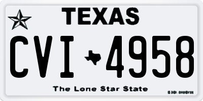 TX license plate CVI4958