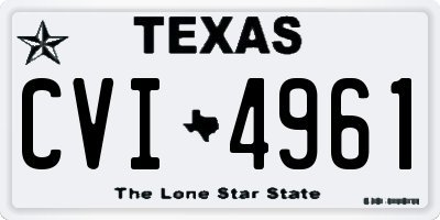TX license plate CVI4961