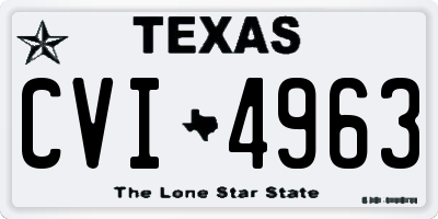 TX license plate CVI4963