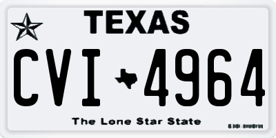 TX license plate CVI4964