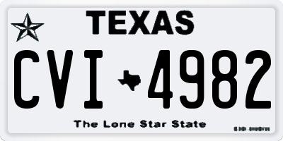 TX license plate CVI4982