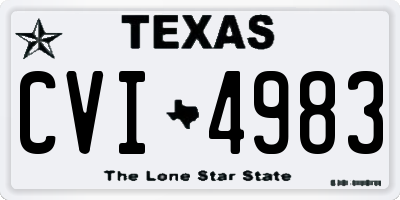 TX license plate CVI4983
