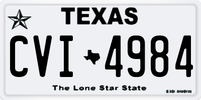 TX license plate CVI4984
