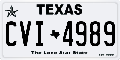 TX license plate CVI4989