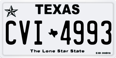 TX license plate CVI4993