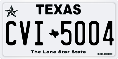 TX license plate CVI5004