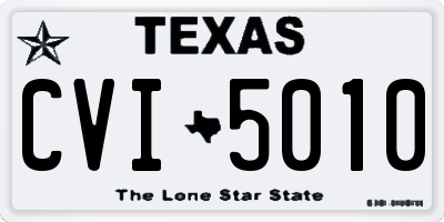 TX license plate CVI5010