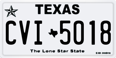 TX license plate CVI5018