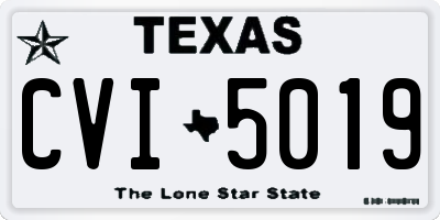 TX license plate CVI5019