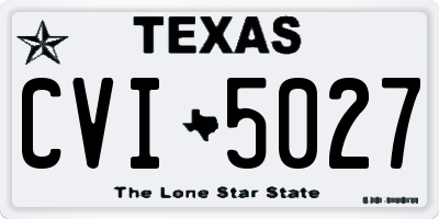 TX license plate CVI5027