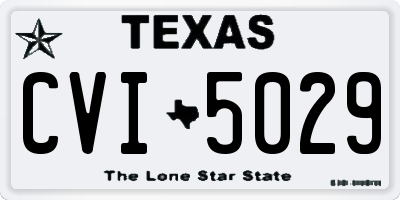 TX license plate CVI5029