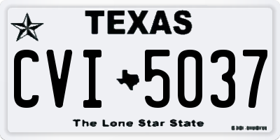 TX license plate CVI5037