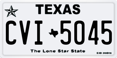 TX license plate CVI5045