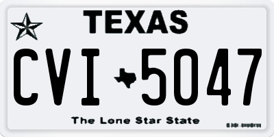 TX license plate CVI5047