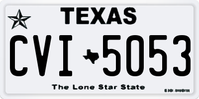 TX license plate CVI5053